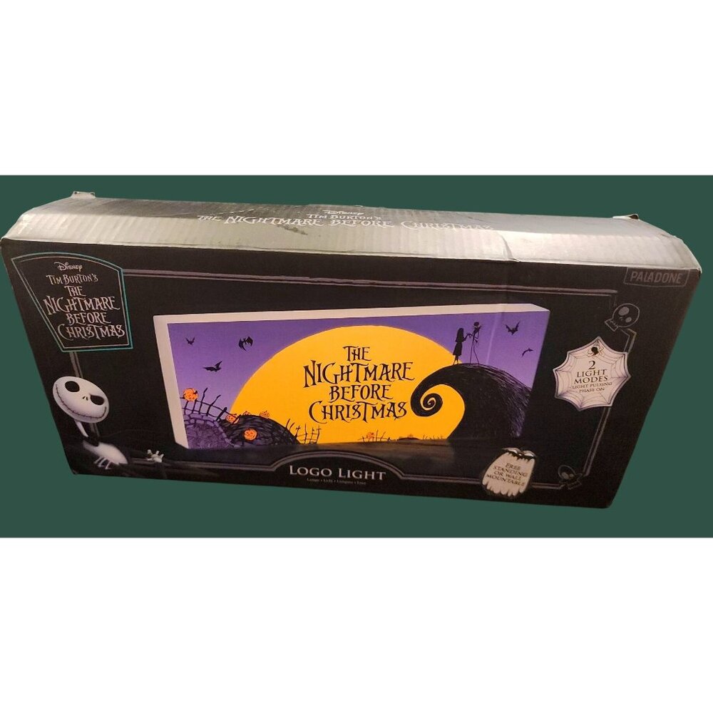 New Disney Tim Burtons The Nightmare Before Christmas Logo Light 2 Light Modes